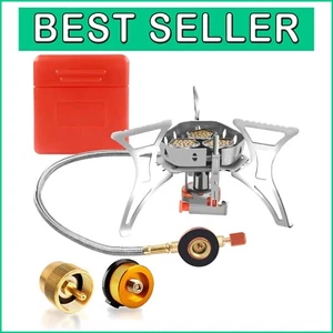 6800W Portable Camping Stove with 3 Burners & Piezo Ignition for Outdoor Cooking - Picture 1 of 8