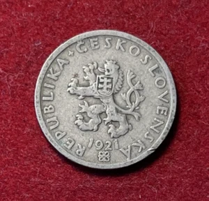 Czechoslovakia 20 Haleru 1921 Copper-Nickel Coin KM#1 T5976 - Picture 1 of 2