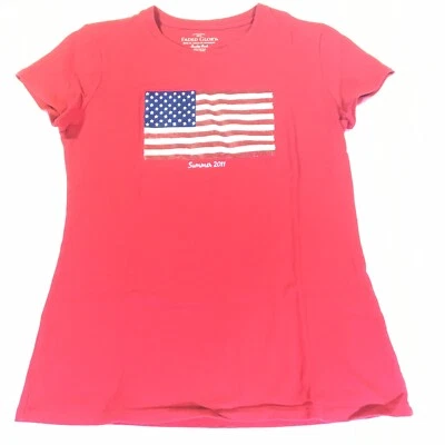 Camiseta Faded Glory Pequeña Americana Bandera de Estados Unidos Verano 2011 ROJA  Foto 1 de 4