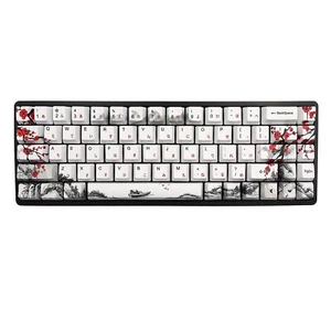 Plum Blossom Japanese Keycaps 65% OEM Profile PBT 68 Keys GK68 RK68 Fit - Picture 1 of 9