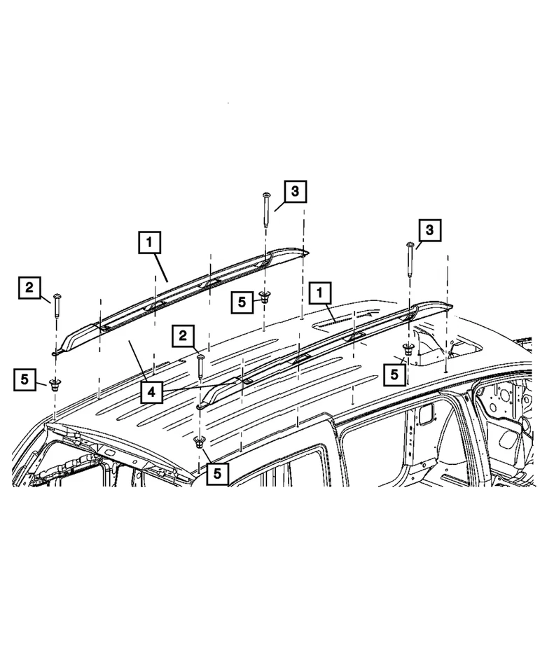 Genuine Mopar Roof Rail Base Right 1jz841kgaa - Imagem 1 de 1