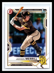 💥 2021 Bowman Draft #BD-119 Jackson Merrill San Diego Padres 1st - Picture 1 of 2