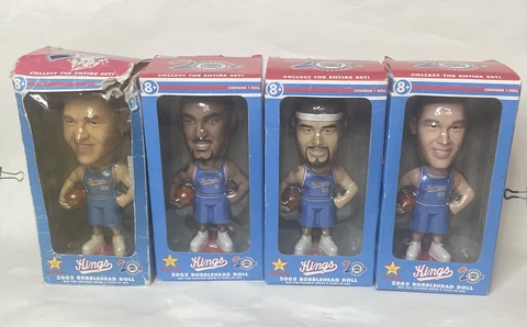 Sacramento Kings 20th Seasons 2005 Bobblehead Doll Set Of Four Cover