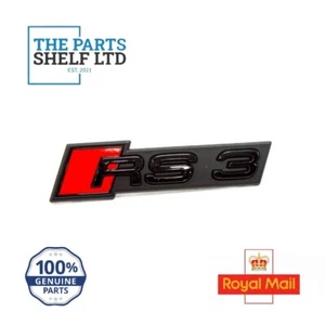 NUEVO ORIGINAL AUDI RS3 17- PARACHOQUES DELANTERO PARRILLA CENTRAL NEGRO RS3 INSIGNIA EMBLEMA - Imagen 1 de 8