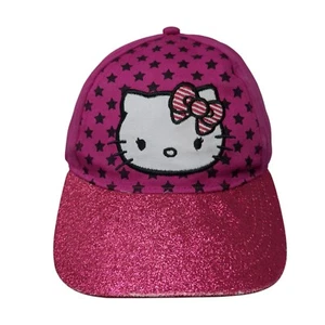 Hello Kitty Sanrio Glitters Youth Snapback Hat Pink OS Adjustable Embroidered - Picture 1 of 10