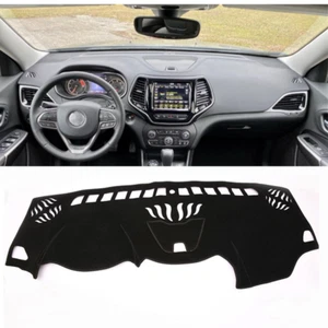 For Jeep Cherokee 2014-2022 black Dashboard Dash Mat DashMat Sun Cover Pad trim - Picture 1 of 7