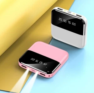Mini Power Bank 6000mAh With LED Display And Flashlight Portable High Capacity - Picture 1 of 12