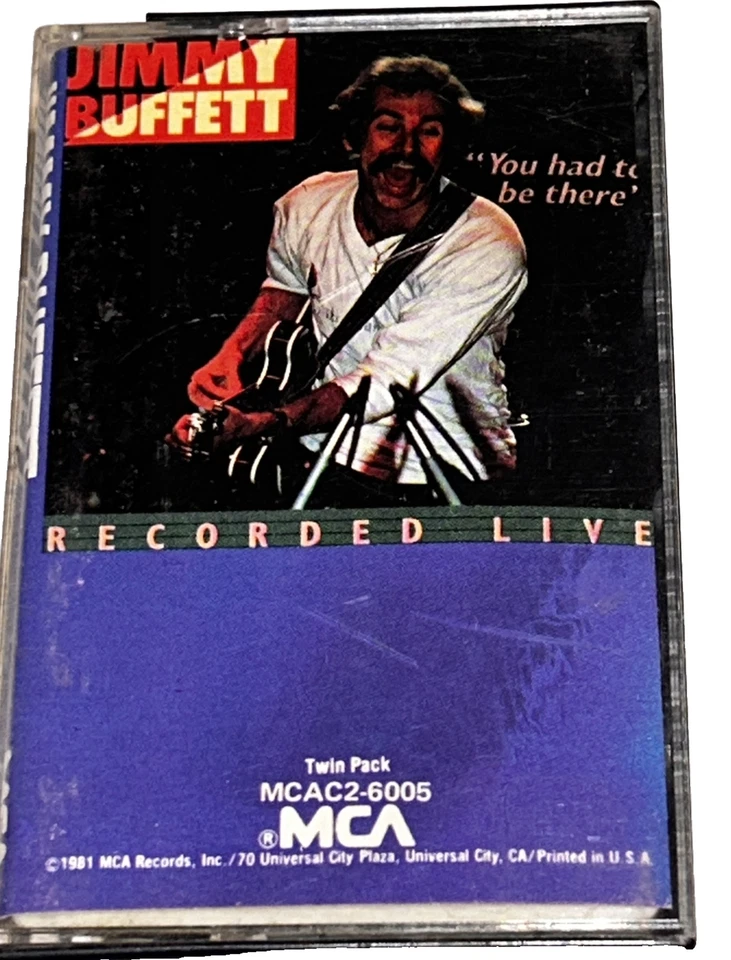 Jimmy Buffett Record Live Tape 2 Rock Music Album Cassette 1B22 - Image 1 of 4
