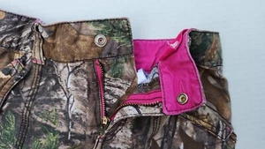 Carhartt Sz 6 Kids Girls Shorts Pink and Realtree Xtra Camo Rockabilly Western - Picture 1 of 11