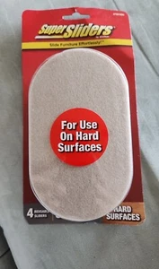 Super Sliders Reusable Furniture Sliders 3-1/2"x6" for Hard Surfaces 4 Pack NEW! - Picture 1 of 5