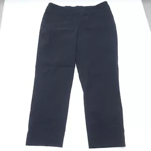 Zac & Rachel Pants Womens 16W Black Rayon Stretch Dark Wash Straight Leg Pull On - Picture 1 of 7