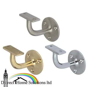 Hafele Handrail Bracket, Polished Brass / Polished Chrome / Satin Nickel Finish - Imagen 1 de 7