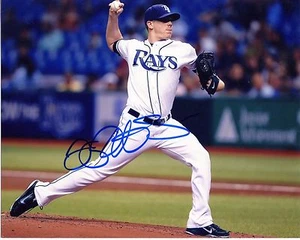 JEREMY HELLICKSON SIGNED 8X10 PHOTO TAMPA BAY RAYS COA - Picture 1 of 1