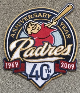 2009 SAN DIEGO PADRES MLB BASEBALL 40TH YEAR ANNIVERSARY VINTAGE 4.5" TEAM PATCH - Picture 1 of 2