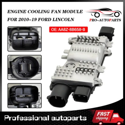Módulo de ventilador de refrigeração do motor para 2010-19 Ford Taurus Flex Lincoln MKS AA8Z-8B658-B - Imagem 1 de 4