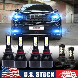 For Jeep Grand Cherokee 2019 - 2021 - 8000K LED Headlight + Fog Light Bulbs Kit - Picture 1 of 10