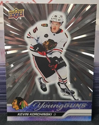 23-24 Upper Deck Kevin Korchinski Young Guns 💥💥💥 Silver Outburst Variant  - Image 1 of 2