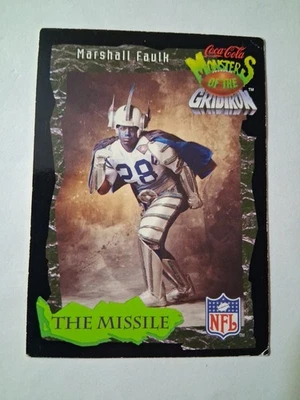 1994 Coke Masters of the Gridiron MARSHALL FAULK #13 Indianapolis Colts - Image 1 of 2