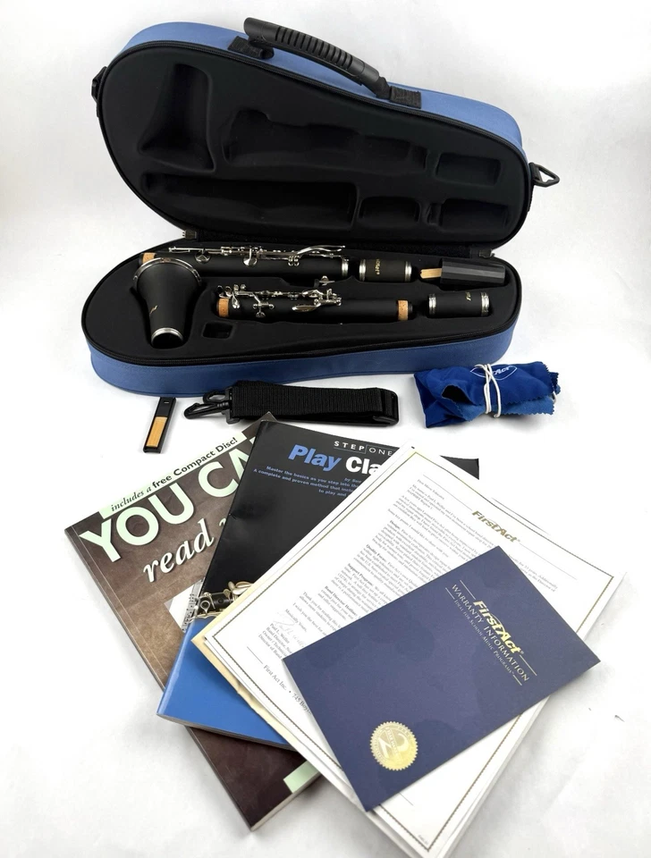 First Act Clarinet W/ Zing Sling Carrying Case, 2 Books & More 17 Key, 2 Barrel - Image 1 of 4