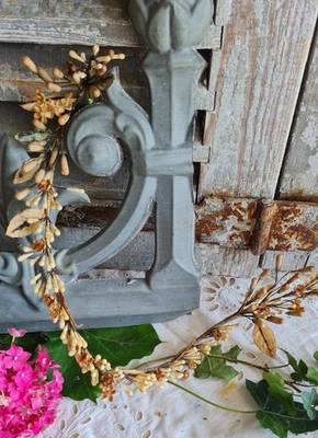 ANCIENNE COURONNE DE MARIEE FLEURS EN CIRE NAPOLEON III - Photo 1/4