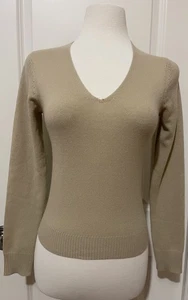 Etro Beige Cashmere V- Neck Sweater Sz-40~Made In Italy - Picture 1 of 12