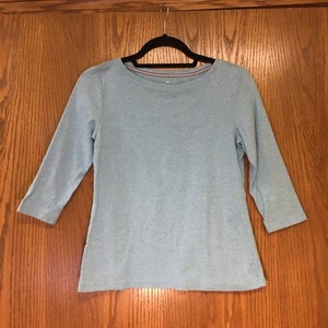 Camiseta Top Talbots Petites Para Mujer Manga 3/4 Azul Aqua Talla Mp Mediana - Imagen 1 de 6