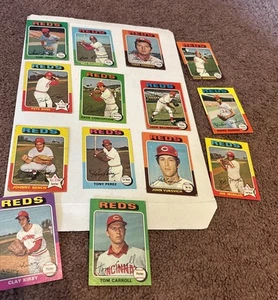 14 X Cincinnati Reds 1975 Topps Baseball Cards Morgan Rose Bench Lot - Picture 1 of 7