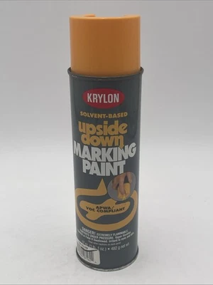 Vintage 1994 Krylon 7162 Industrial Upside Down Yellow Marking Paint APWA/VOC - Image 1 of 4