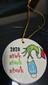 Stink Stank Stunk Dr. Suess 2020 2 1/2" cúpula de vidrio círculo adorno de Navidad - Imagen 1 de 2