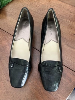 Tacón negro George talla 10 Foto 1 de 4