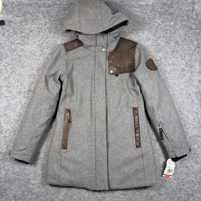 Chaqueta Alps and Meters para mujer 4 gris plumón de ganso monarca pedigrí lana con capucha Foto 1 de 4