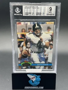Topps Stadium Club Brett Favre 1991 #94 BGS 9 - Imagen 1 de 2
