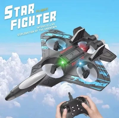 RC Glider Plane 2.4G Remote Control Stunt Foam Jet Drone with Colourful Light - Image 1 of 4