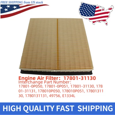 Filtro de aire del motor 17801-0P051 para Toyota Avalon Camry Sienna Highlander Chrysale Foto 1 de 4