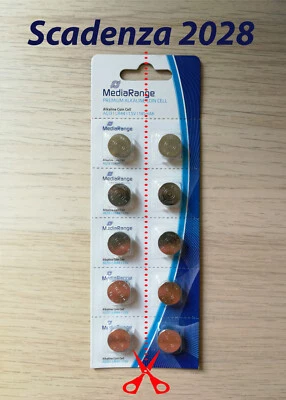 MediaRange LR44  A76  V13GA  -  5 batterie a bottone  -  1,5V Alcaline - Immagine 1 di 4