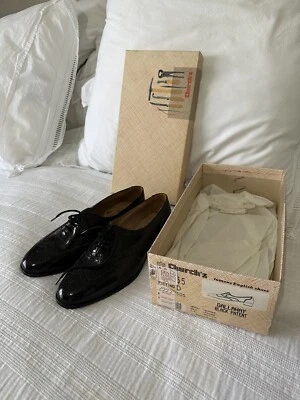 Zapatos para mujer Church’s de charol negro vintage talla 55 modernos Reino Unido 4 en caja Foto 1 de 4