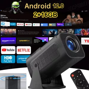 2025 NEU Beamer Projektor 4K UHD WiFi Bluetooth Android 13 Heimkino Mini Tragbar - Bild 1 von 21