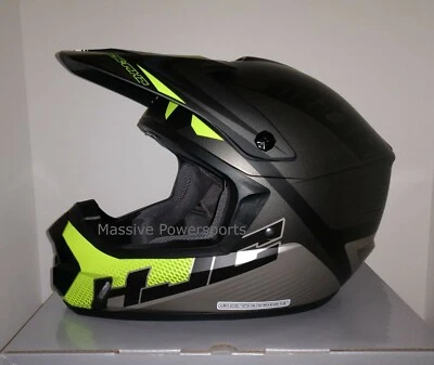 HJC CS-MX2 Ellusion Motocross Helmet Gray HI-VIZ XS S M LG XL 2XL 3XL ATV CS-MX - Image 1 of 3