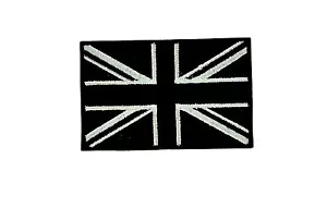 Patch toppe toppa ricamate termoadesiva bandiera regno unito uk nero camo - Bild 1 von 1