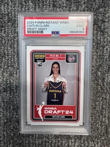 2024 PANINI INSTANT WNBA Caitlin Clark #DN1 Draft Night Rookie RC Fever PSA 9 - Picture 1 of 1
