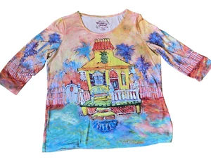 Leoma Lovegrove Beach Home Art Shirt Oberteil Gr. XL 3/4 Arm Grafikdruck - Bild 1 von 14