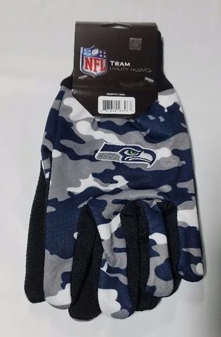 Seattle Seahawks Camouflage Sports Utility Gloves Work gardening NEW CAMO Cover
