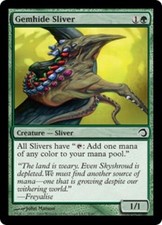 Gemhide Sliver - Foil - Premium Deck Series: Slivers - MP, English MTG Magic FLA