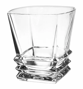 Barski European Glass D.o.f. Becher - quadratisch - Set/6 - mit geschichtetem Glasdesign - 12 Unzen - Bild 1 von 1