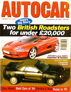 AUTOCAR MAGAZINE 04-JAN-95 - Porsche 911 Carrera 4, Peugeot 306 Cabrio, Cavalier - Picture 1 of 4