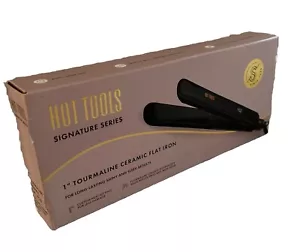 Hot Tools Pro Signature 1 in Tourmaline Ceramic Flat Iron Straightener New in bo - Picture 1 of 9