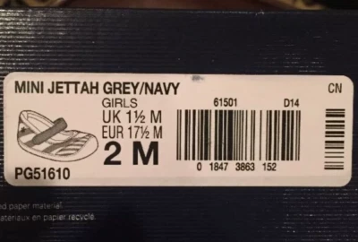 Novo na caixa sapatos de camurça cinza marinho rosa stride rite mini jettah bebê meninas tamanho 1 2 - Imagem 1 de 4