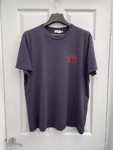 MOSCHINO Jeans ! Navy Crew Neck Cotton Short Sleeve T-Shirt Sz XL Exclusive Cond - Picture 1 of 7