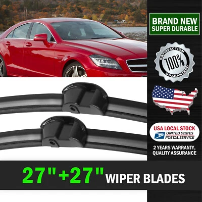27"&27" New Front Windshield Wiper Blades For Mercedes-Benz CL600 2001-2012 - Изображение 1 из 4