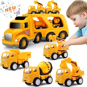 Construction Truck Toddler Toys Car: Toys for 1 2 3 4 Year Old Boy 5 in 1 Carrie - Picture 1 of 12